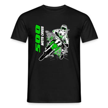 MotoCross - Supercross - MX - SX - FMX - Männer T-Shirt - Schwarz - Vorne - AI Model Male 178 light (178cm)