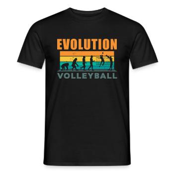 Volleyball Player Sport Retro Evolution - Männer T-Shirt - Schwarz - Vorne - AI Model Male 178 light (178cm)