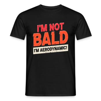 Je ne suis pas chauve je suis aérodynamique - T-shirt homme - noir - Devant - AI Model Male 178 light (178cm)