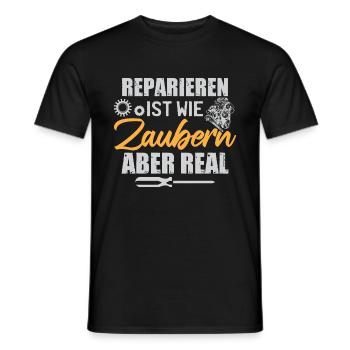 Reparieren Werkstatt Garage KFZ Mechaniker - Männer T-Shirt - Schwarz - Vorne - AI Model Male 178 light (178cm)