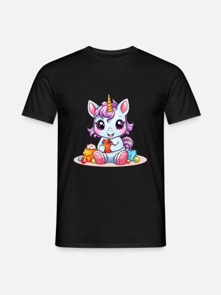 EINHORN SÜßIGKEITEN - Männer T-Shirt - Schwarz