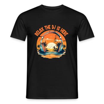 VINTAGE RAVE TECHNO DESIGN - Männer T-Shirt - Schwarz - Vorne - AI Model Male 178 light (178cm)