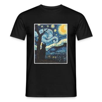 KATZEN PORTRAI - Männer T-Shirt - Schwarz - Vorne - AI Model Male 178 light (178cm)