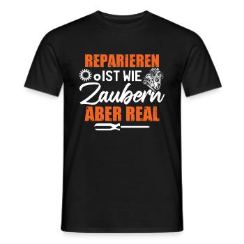 KFZ Mechaniker Humor Auto - Männer T-Shirt - Schwarz - Vorne - AI Model Male 178 light (178cm)