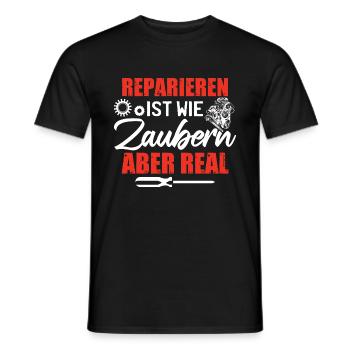 Autoschrauber Mechaniker Werkstatt - Männer T-Shirt - Schwarz - Vorne - AI Model Male 178 light (178cm)