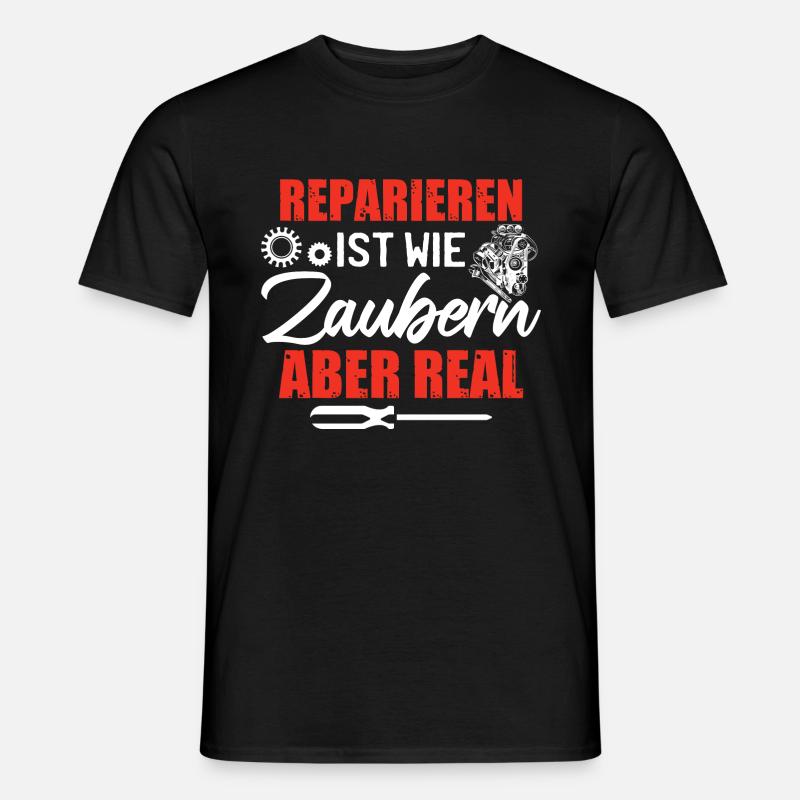 Autoschrauber Mechaniker Werkstatt - Männer T-Shirt - Schwarz