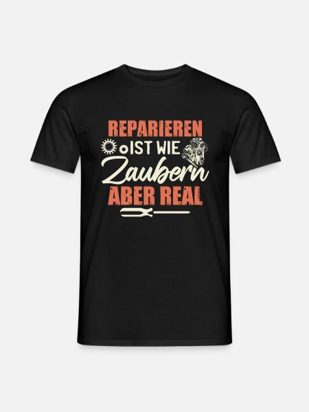 Autoschrauber Mechaniker Lustig - Männer T-Shirt - Schwarz