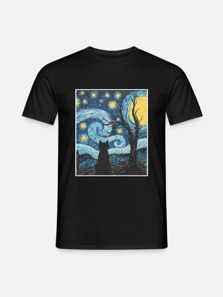 KATZEN PORTRAI - Männer T-Shirt - Schwarz