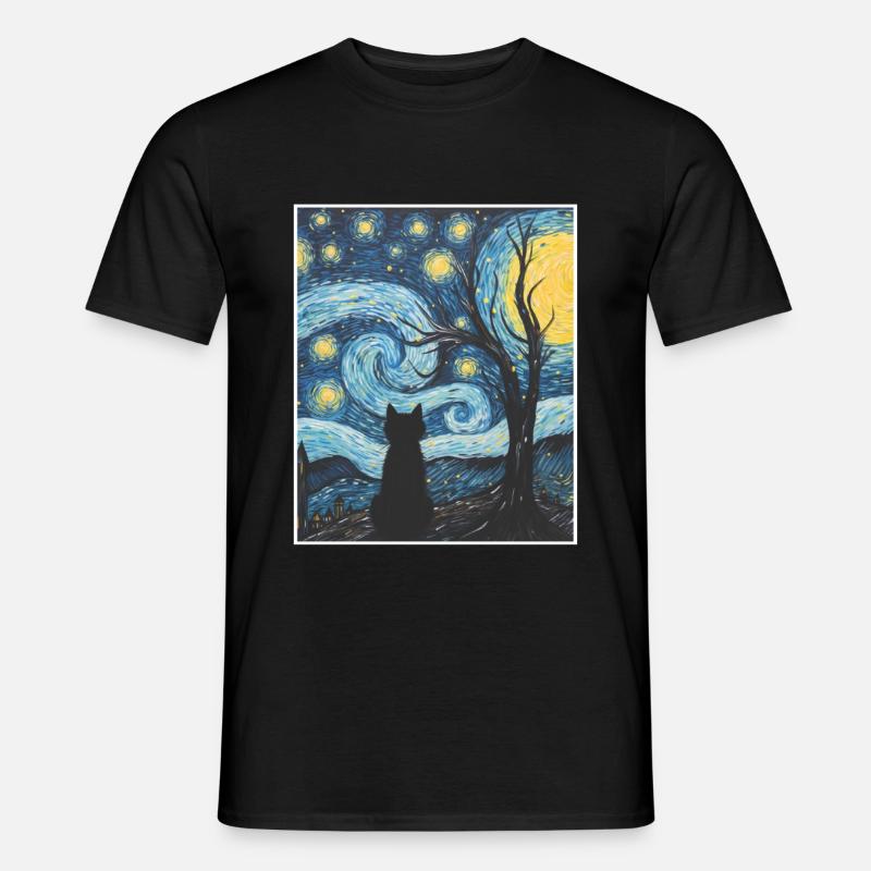 KATZEN PORTRAI - Männer T-Shirt - Schwarz