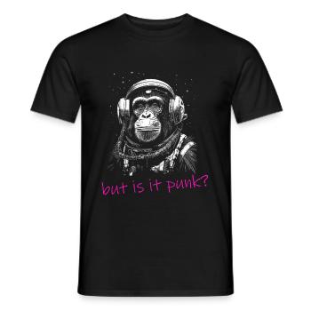 Astronaut Affe Weltraum Erkundung Abenteuer - Männer T-Shirt - Schwarz - Vorne - AI Model Male 178 light (178cm)
