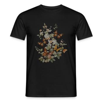 Fairycore Schmetterling Blumen - Männer T-Shirt - Schwarz - Vorne - AI Model Male 178 light (178cm)