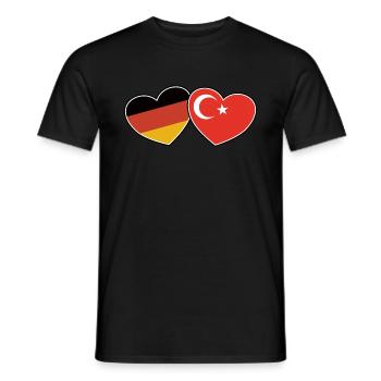 German Turkish Friendship - Gift - Men's T-Shirt - black - Front - AI Model Male 178 light (178cm)