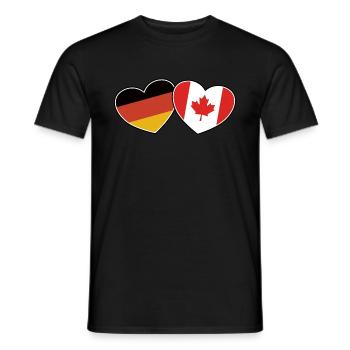 Deutsch Kanadische Freundschaft - Geschenk - Männer T-Shirt - Schwarz - Vorne - AI Model Male 178 light (178cm)