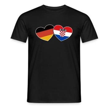 German Croatian Friendship - Gift - Men's T-Shirt - black - Front - AI Model Male 178 light (178cm)