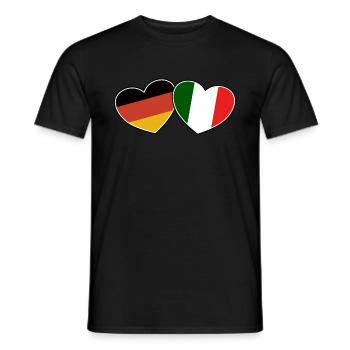 German Italian Friendship - Gift - Men's T-Shirt - black - Front - AI Model Male 178 light (178cm)