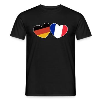 Deutsch Französische Freundschaft - Geschenk - Männer T-Shirt - Schwarz - Vorne - AI Model Male 178 light (178cm)