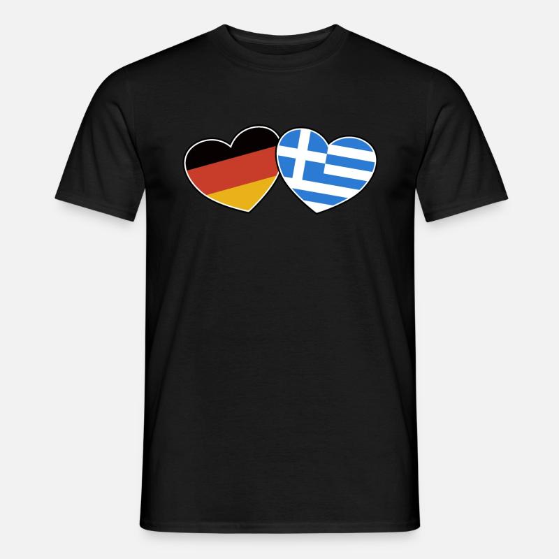 Deutsch Griechische Freundschaft - Geschenk - Männer T-Shirt - Schwarz
