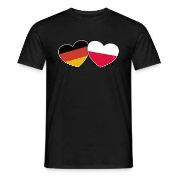 German Polish Friendship - Gift - Men's T-Shirt - black - Front - AI Model Male 178 light (178cm)