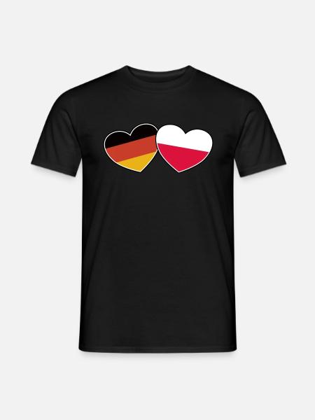 Przyjaźń Niemiecko-Polska - Prezent - T-shirt męski - czarny