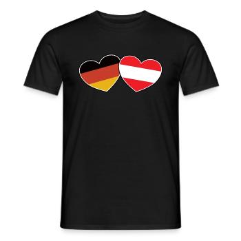German Austrian Friendship - Gift - Men's T-Shirt - black - Front - AI Model Male 178 light (178cm)