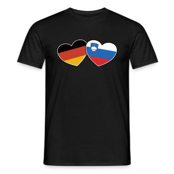 German Slovenian Friendship - Gift - Men's T-Shirt - black - Front - AI Model Male 178 light (178cm)
