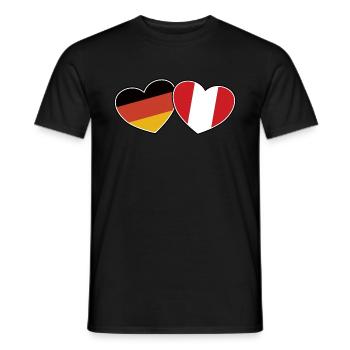 German Peruvian Friendship - Gift - Men's T-Shirt - black - Front - AI Model Male 178 light (178cm)
