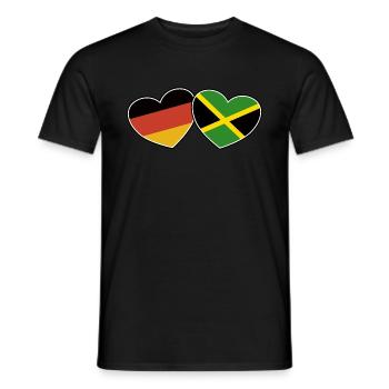 German Jamaican Friendship - Gift - Men's T-Shirt - black - Front - AI Model Male 178 light (178cm)