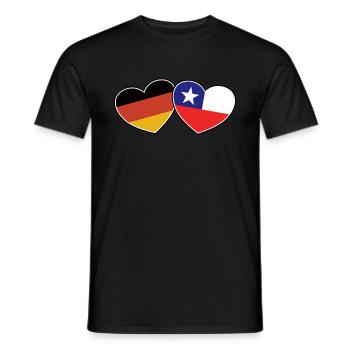 German Chilean Friendship - Gift - Men's T-Shirt - black - Front - AI Model Male 178 light (178cm)