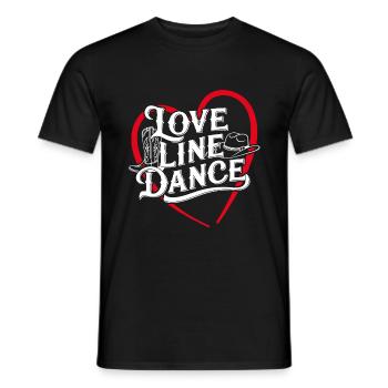 Love Line Dance ich liebe Line Dancing - Männer T-Shirt - Schwarz - Vorne - AI Model Male 178 light (178cm)