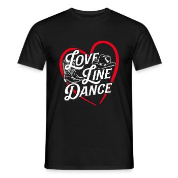 Love Line Dance ich liebe Line Dancing - Männer T-Shirt - Schwarz - Vorne - AI Model Male 178 light (178cm)