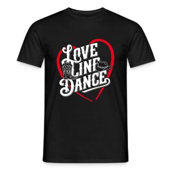 Love Line Dance ich liebe Line Dancing - Männer T-Shirt - Schwarz - Vorne - AI Model Male 178 light (178cm)