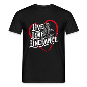 Vie Amour Danse en ligne Danse Sport - T-shirt homme - noir - Devant - AI Model Male 178 light (178cm)