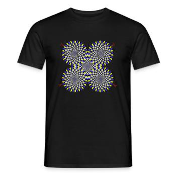 Cadeau Illusion d'optique Illusion de serpents - T-shirt homme - noir - Devant - AI Model Male 178 light (178cm)