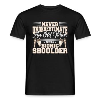 Remplacement de l’épaule bionique - T-shirt homme - noir - Devant - AI Model Male 178 light (178cm)