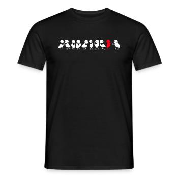 Corbeaux à oiseaux - T-shirt homme - noir - Devant - AI Model Male 178 light (178cm)