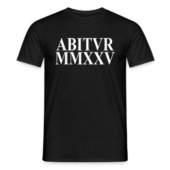 Abi 2025 - Abitur - Römische Ziffern - Latein - Männer T-Shirt - Schwarz - Vorne - AI Model Male 178 light (178cm)