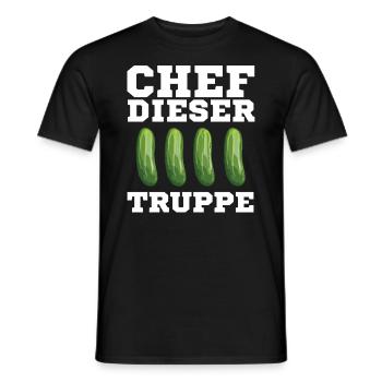 Gurkentruppe Chef Gurke Arbeit Vorgesetzter Team - Männer T-Shirt - Schwarz - Vorne - AI Model Male 178 light (178cm)