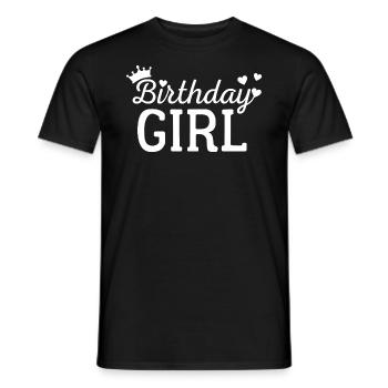 Fille d’anniversaire - T-shirt homme - noir - Devant - AI Model Male 178 light (178cm)