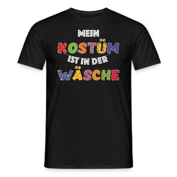 Fasching Karneval Shirt Kostüm Wäsche lustig - Männer T-Shirt - Schwarz - Vorne - AI Model Male 178 light (178cm)