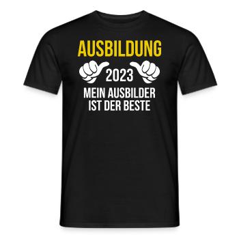 Azubi Geschenk Ausbildung 2023 Lehrling Spruch - Männer T-Shirt - Schwarz - Vorne - AI Model Male 178 light (178cm)