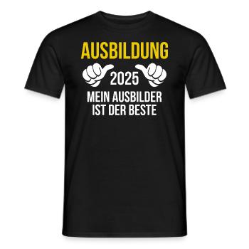 Azubi Geschenk Ausbildung 2025 Lehrling Spruch - Männer T-Shirt - Schwarz - Vorne - AI Model Male 178 light (178cm)