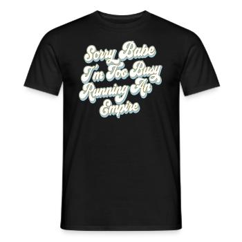 Busy Empire Runner | Farben änderbar - Männer T-Shirt - Schwarz - Vorne - AI Model Male 178 light (178cm)