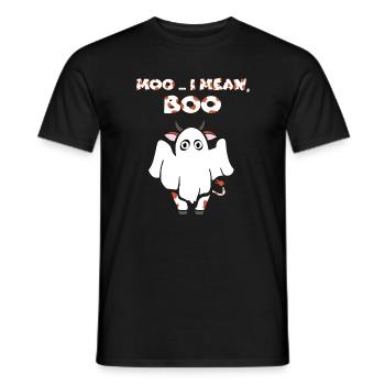 Kuh Gespenst Happy Halloween Halloweenkostüm Geist - Männer T-Shirt - Schwarz - Vorne - AI Model Male 178 light (178cm)