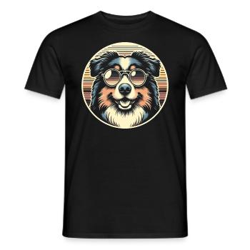 Berger australien - T-shirt homme - noir - Devant - AI Model Male 178 light (178cm)