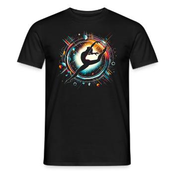 Gymnastique Gymnastique Acrobatie Femme - T-shirt homme - noir - Devant - AI Model Male 178 light (178cm)