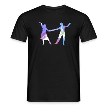 Danse De Couple, Danseur, Danse, Graffiti, Couple - T-shirt homme - noir - Devant - AI Model Male 178 light (178cm)