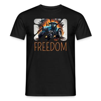 Freedom Traktor Freedom Farming Farmer - Männer T-Shirt - Schwarz - Vorne - AI Model Male 178 light (178cm)