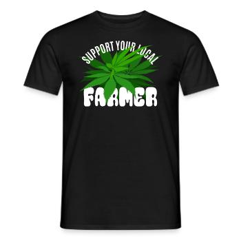 Support your local Farmer - Hanf - Männer T-Shirt - Schwarz - Vorne - AI Model Male 178 light (178cm)