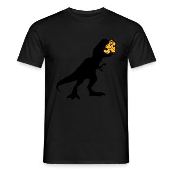 t rex monstre dinosaure dinosaure dino viande - T-shirt homme - noir - Devant - AI Model Male 178 light (178cm)