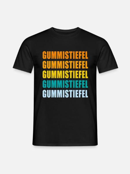 Gummistiefel liebe - Männer T-Shirt - Schwarz